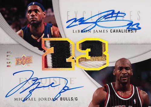 Top Michael Jordan and LeBron James Dual Autograph Cards Gallery List