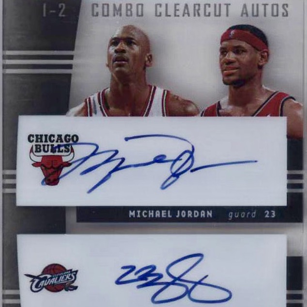 Top Michael Jordan and LeBron James Dual Autograph Cards Gallery List