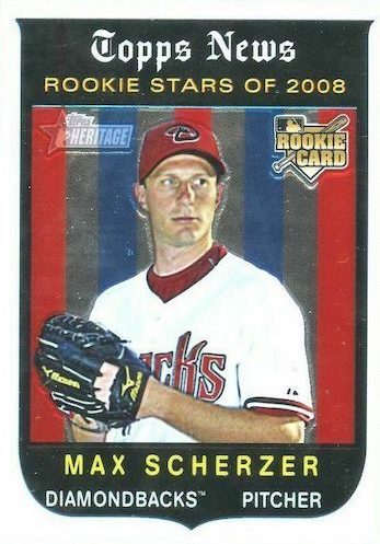 Max Scherzer Autographed 2008 Topps Update Gold Auto Rookie Card #UH28