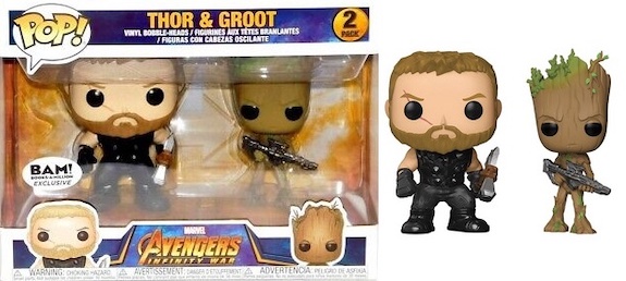 thor and groot 2 pack funko