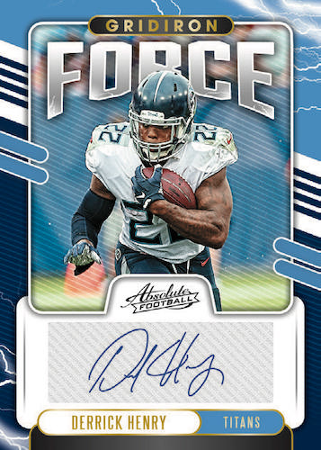 2020 PANINI ABSOLUTE GROUND HOGGS DERRICK HENRY JERSEY CARD #ED /99 TITANS