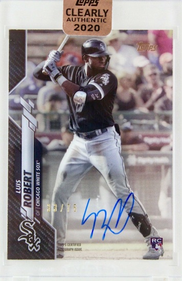 Luis Robert 2020 Topps Now Autographed Rookie Card #20 - BAS 10