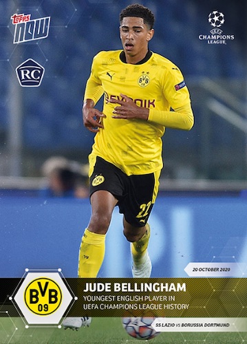 Jude BELLINGHAM JOGA BONITO SP 2020-21 TOPPS Chrome UEFA Champion RC/