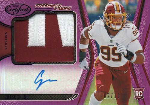 CHASE YOUNG ROOKIE CARD REDSKINS JERSEY #99 RC 2020 Mosaic NFL