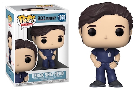 FUNKO POP! TELEVISION GREY'S ANATOMY DEREK SHEPHERD #1075 Mint With  PROTECTOR!!