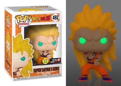 Funko Pop! Animation Dragon Ball Z Super Saiyan 3 Goku GameStop Exclusive  Figure #492 - US