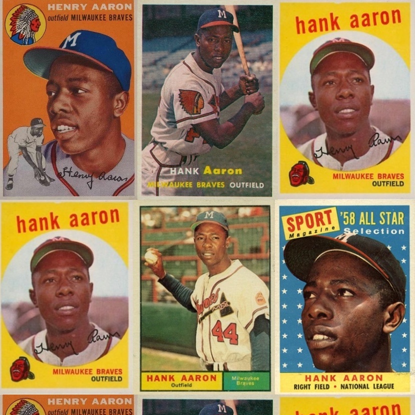 Full Vintage Topps Hank Aaron Baseball Cards Checklist, Gallery