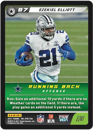 Ezekiel Elliott- (10) Card Pack NFL Football Superstar Ezekiel