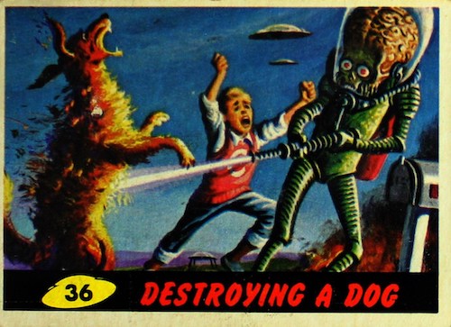 From Mars Attacks Cards 1962