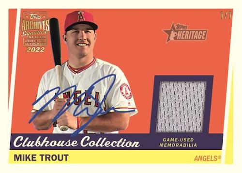 MONSTER 1/1 MIKE TROUT PRIME PATCH AUTO! 2022 Topps Tribute Baseball Hobby  6 Box Case Break #42 