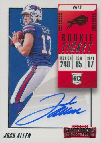 JOSH ALLEN 2018 1st GOLD ROOKIE GEMS LIGHTNING ROOKIE CARD RC BUFFALO BILLS  MAFIA at 's Sports Collectibles Store