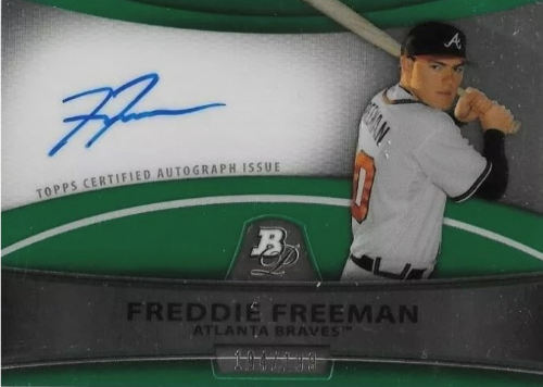 Freddie Freeman 2010 Topps Bowman Platinum Rookie RC Autograph Superfractor  1/1