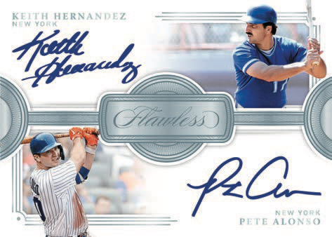 Mavin  2021 Panini Flawless Keith Hernandez/Pete Alonso 1/7 Dual Auto Blue  Keith's #1/1