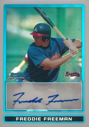 Freddie Freeman Rookie 2011 Bowman Finest Futures #FF10, Braves, MVP –