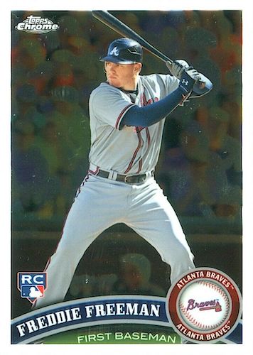 Freddie Freeman Autographed 2007 Bowman Chrome Draft Picks Gold Rookie Card  #BDPP12 Atlanta Braves Beckett BAS Witnessed Stock #202081