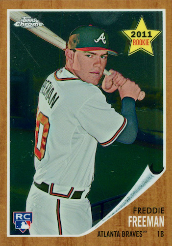 Freddie Freeman Rookie 2011 Bowman Finest Futures #FF10, Braves, MVP –