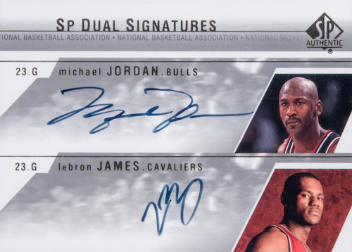 Top Michael Jordan & LeBron James Dual Autograph Cards