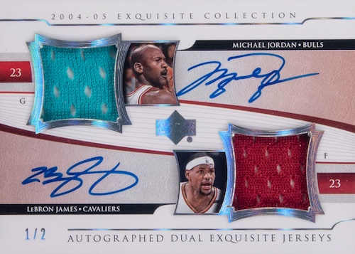 Top Michael Jordan and LeBron James Dual Autograph Cards Gallery List