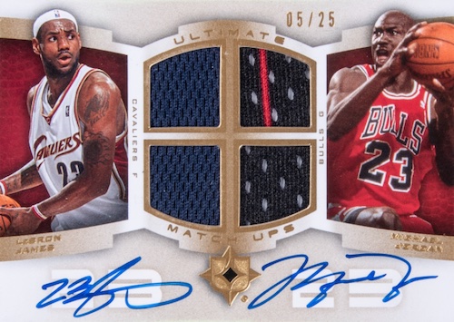 Top Michael Jordan & LeBron James Dual Autograph Cards