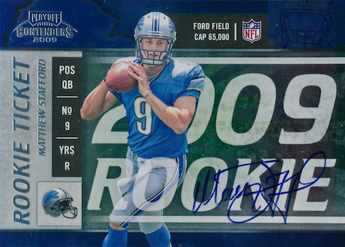 2009 2 Matthew Stafford Rookie Patch Facsimile Autograph 