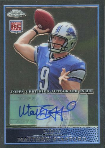 NFL Matthew Stafford Signed Trading Cards, Collectible Matthew