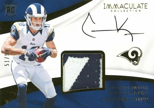 Cooper Kupp 2020 PANINI IMMACULATE EYE BLACK JERSEY PATCH AUTO #ed 2/10