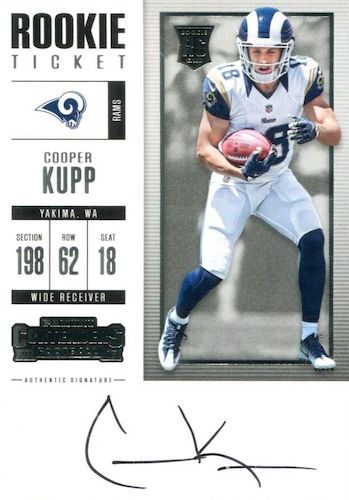 Cooper Kupp 2017 Certified Purple Rookie Patch Jersey Number Match #10/10  1/1 RC