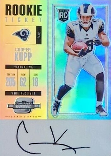 Cooper Kupp - Panini CHROME FOIL RAMS Jersey #18 - ROOKIE / STARS Insert  RARE