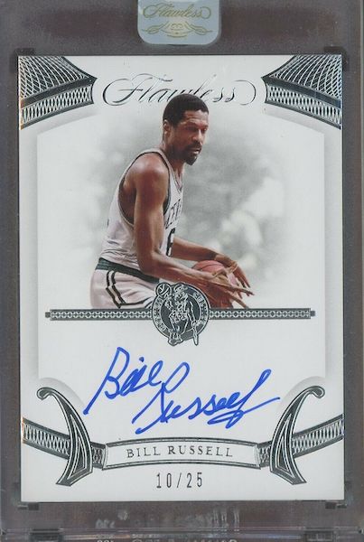 NBAカード Bill Russell autoサイン-