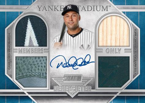 Derek Jeter New York Yankees Autographed 2023 Topps Tribute Jersey Number Relic #ESA-DJ #2/5 Card