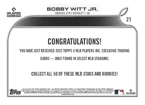 2022 Topps X MLB Players Exclusive Checklist, Clubhouse Details