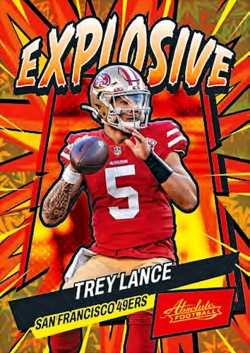 2021 Panini Absolute Rookie Materials Jersey Relic Trey Lance 49ers Jersey  Card