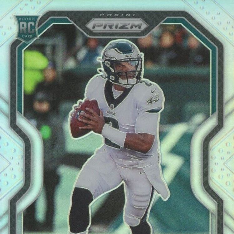 JALEN HURTS 2021 Select Premier Level #128 Black and Gold Prizm Die-Cut  Eagles