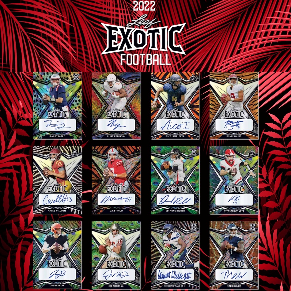 2022 Leaf Exotic Football Checklist, Set Details, Buy Boxes, Date