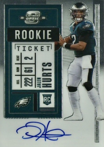 Jalen Hurts Philadelphia Eagles Autographed 2020 Panini Score