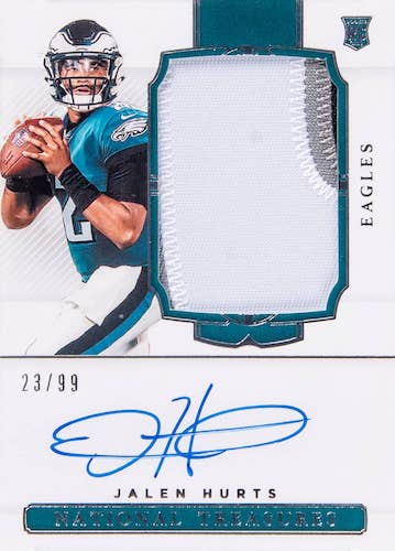 Jalen Hurts Philadelphia Eagles Autographed 2020 Panini Score