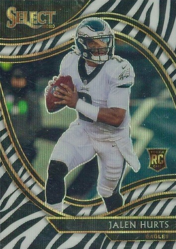 Jalen Hurts 2020 Select Prizm White Die Cut #150 RC