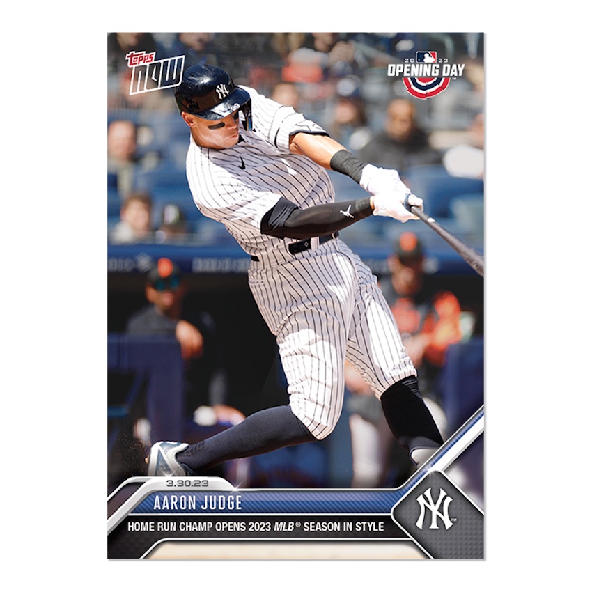 2023 Topps Now Baseball Cards Checklist Base 1 Aaron Judge Opening Day Thumb 850 