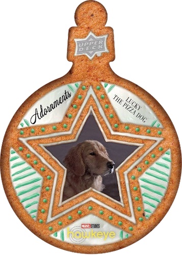 2023 Upper Deck Hawkeye Lucky the Pizza Dog Adornment Cookies