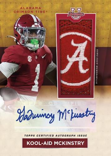 2023 Bowman U Alabama Crimson Tide Football Hobby Box - 1 Auto Or Memorabilia Card Per Box