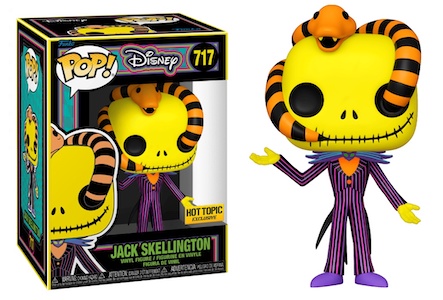 Funko POP Disney The Nightmare Before Christmas 10 Inch Black Light Jack  Skellington With Zero yellow